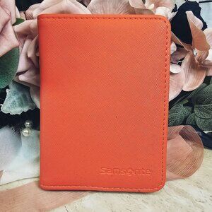 Samsonite Orange Passport Wallet RFID Blocking